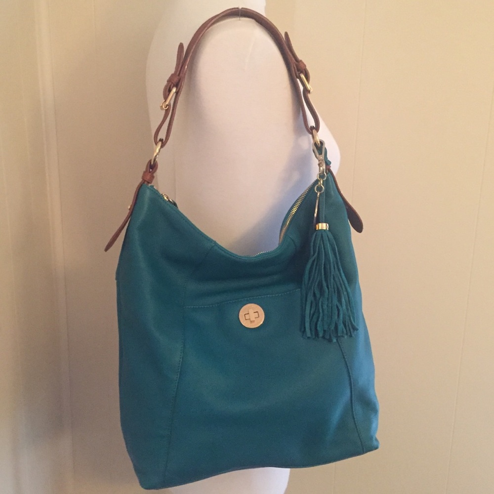 Isaac Mizrahi Live! Bridgehampton leather hobo bag